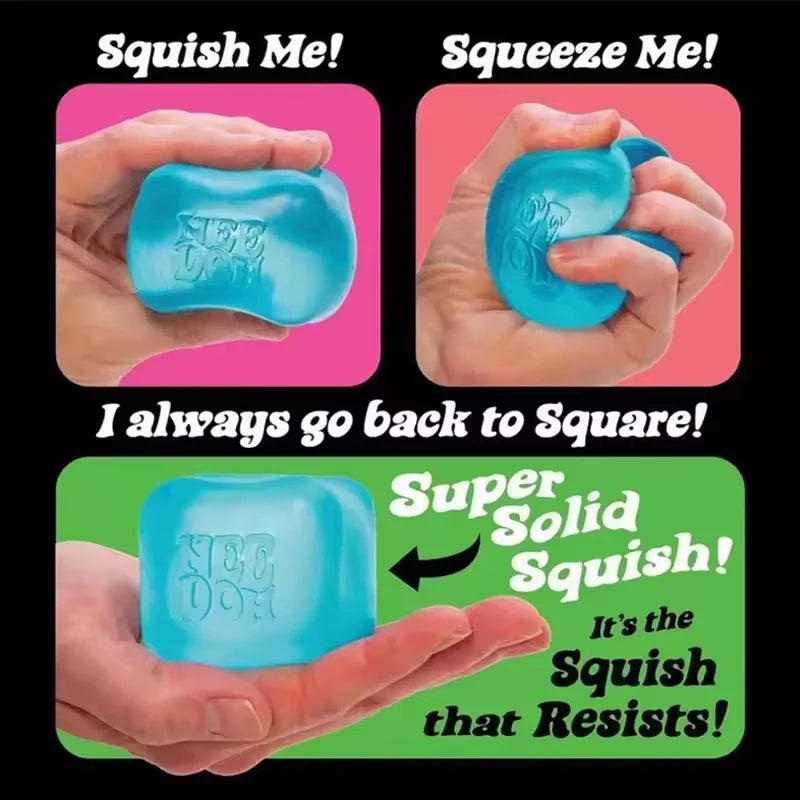 Needoh Nice Cube — Sensory Stress Reliever Fidget Tool for Anxiety & Focus