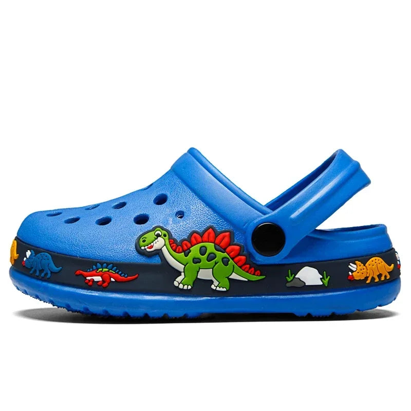 Kids' Excavator Cartoon Clogs — Breathable Summer Slippers for Boys
