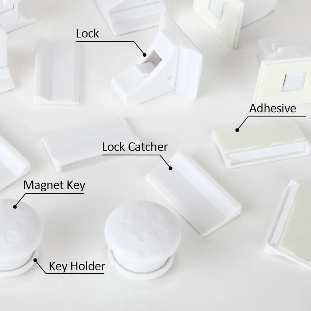 Magnetic Child Safety Locks — Cabinet & Drawer Baby Proofing