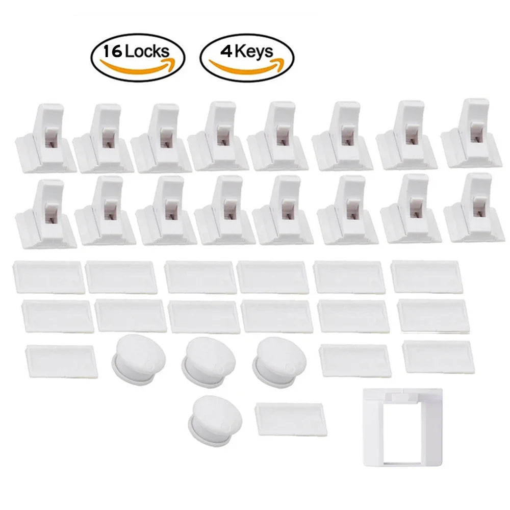 Magnetic Child Safety Locks — Cabinet & Drawer Baby Proofing