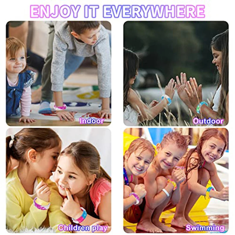 Fidget Bracelet Sensory Toys — Rainbow Silicone Push Bubble Bracelets