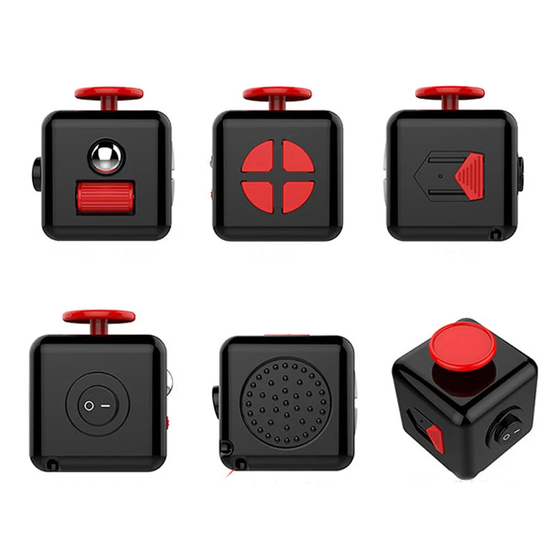 Rainbow Cube Sensory Toy — 6 & 12 Sided Stress Relief Fidget Cube