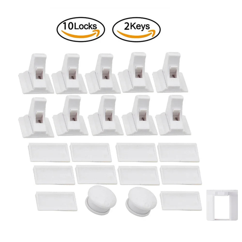 Magnetic Child Safety Locks — Cabinet & Drawer Baby Proofing
