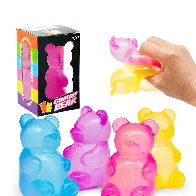 Cute Bear Sensory Squeeze Toy — Stress Relief Fidget Doll