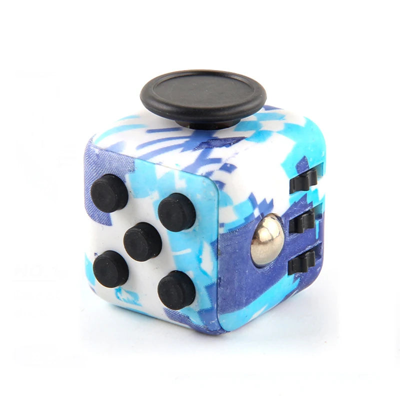 Rainbow Cube Sensory Toy — 6 & 12 Sided Stress Relief Fidget Cube