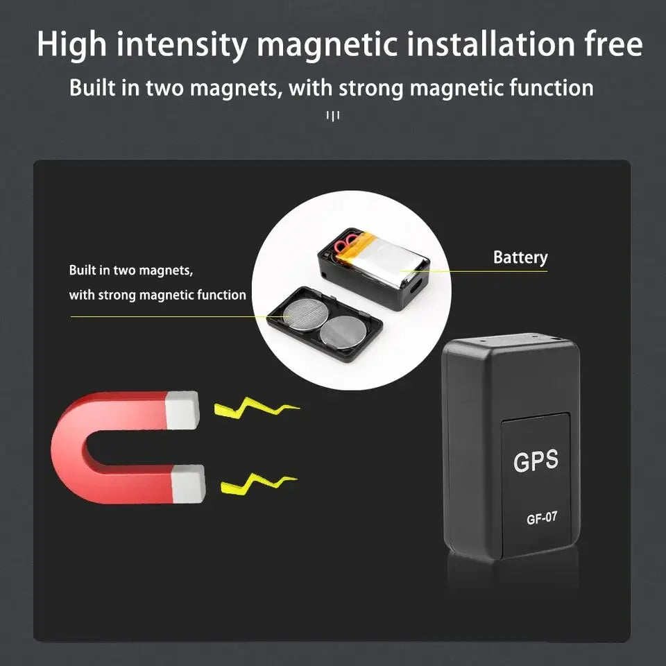 Magnetic GPS Car Tracker — Anti-Theft Vehicle Tracking Device GF-07