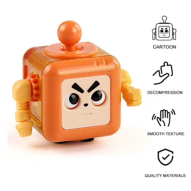 Rainbow Cube Sensory Toy — 6 & 12 Sided Stress Relief Fidget Cube