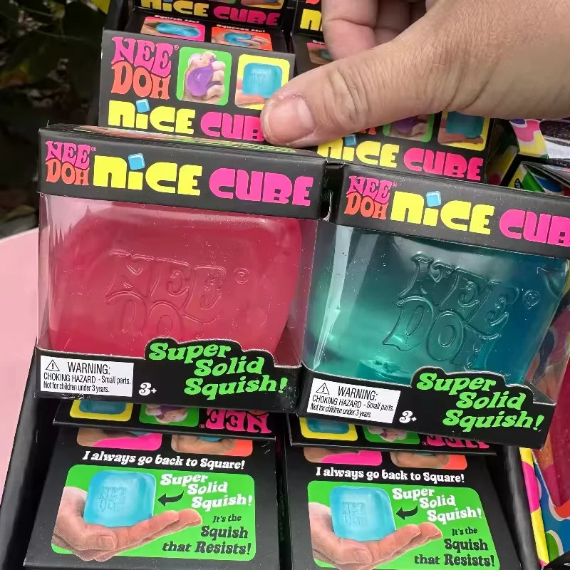 Needoh Nice Cube — Sensory Stress Reliever Fidget Tool for Anxiety & Focus