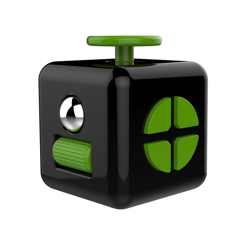 Rainbow Cube Sensory Toy — 6 & 12 Sided Stress Relief Fidget Cube