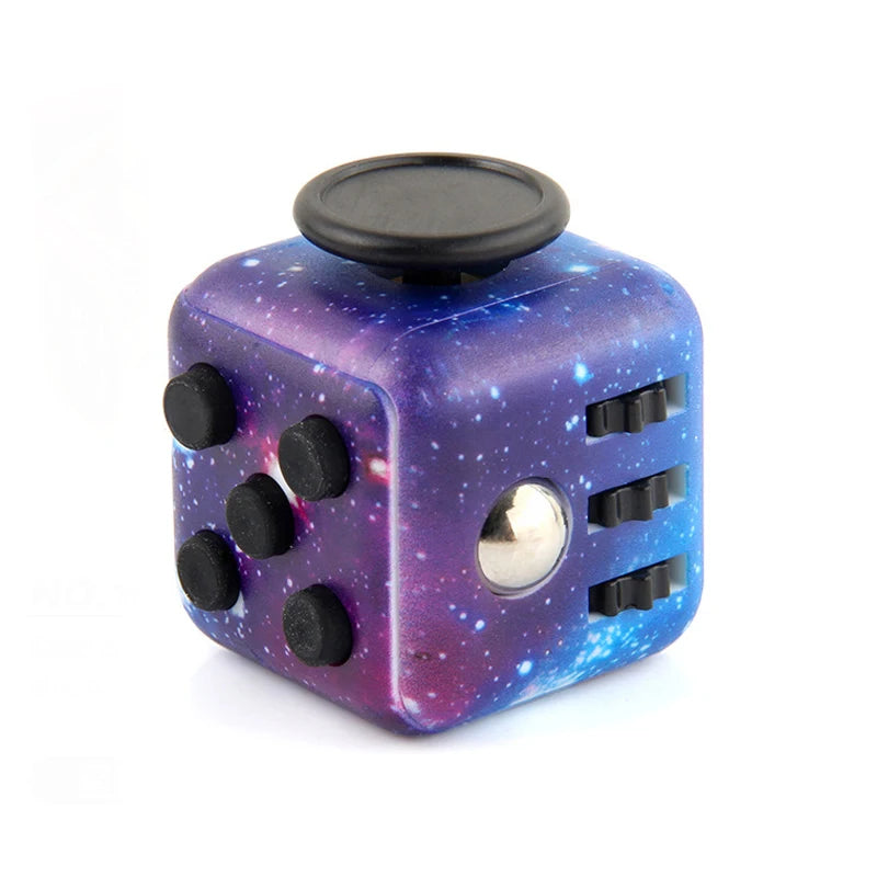 Rainbow Cube Sensory Toy — 6 & 12 Sided Stress Relief Fidget Cube