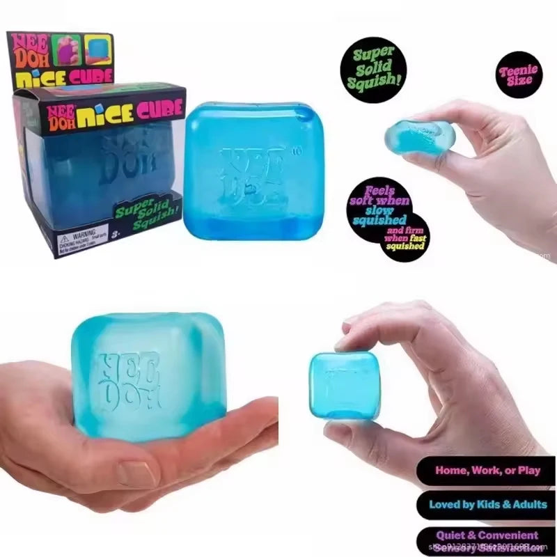 Needoh Nice Cube — Sensory Stress Reliever Fidget Tool for Anxiety & Focus