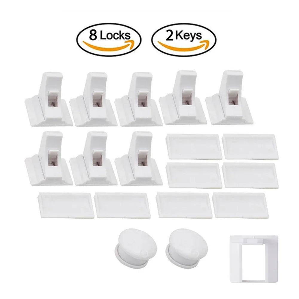 Magnetic Child Safety Locks — Cabinet & Drawer Baby Proofing